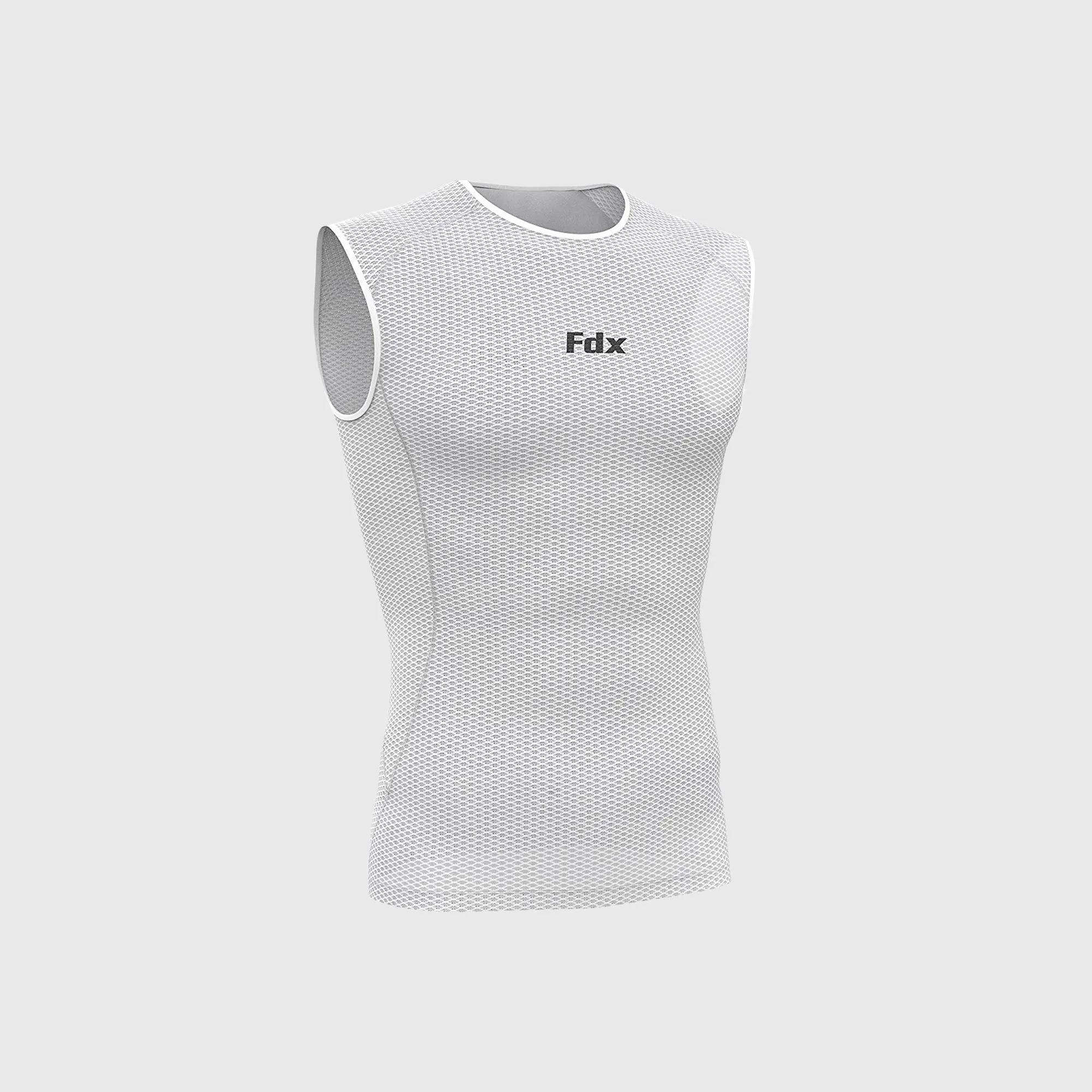 Fdx Aeroform White Men's & Boy's Sleeveless Mesh Summer Cycling Top