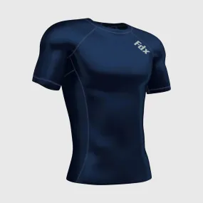 Fdx Cosmic Navy Blue Men's & Boy's Short Sleeve Base Layer Gym Shirt