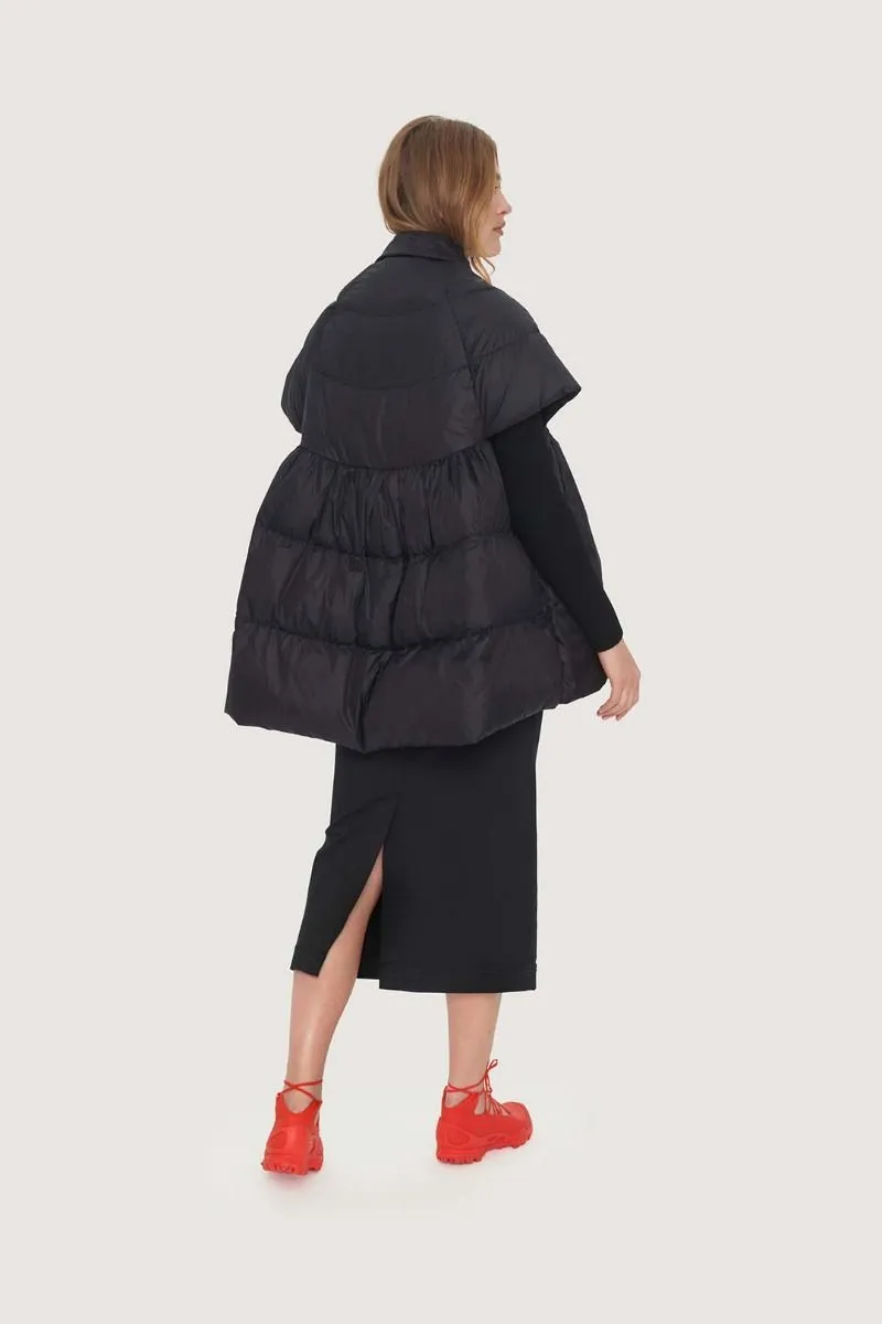 Feather Down Cape Gilet Coat