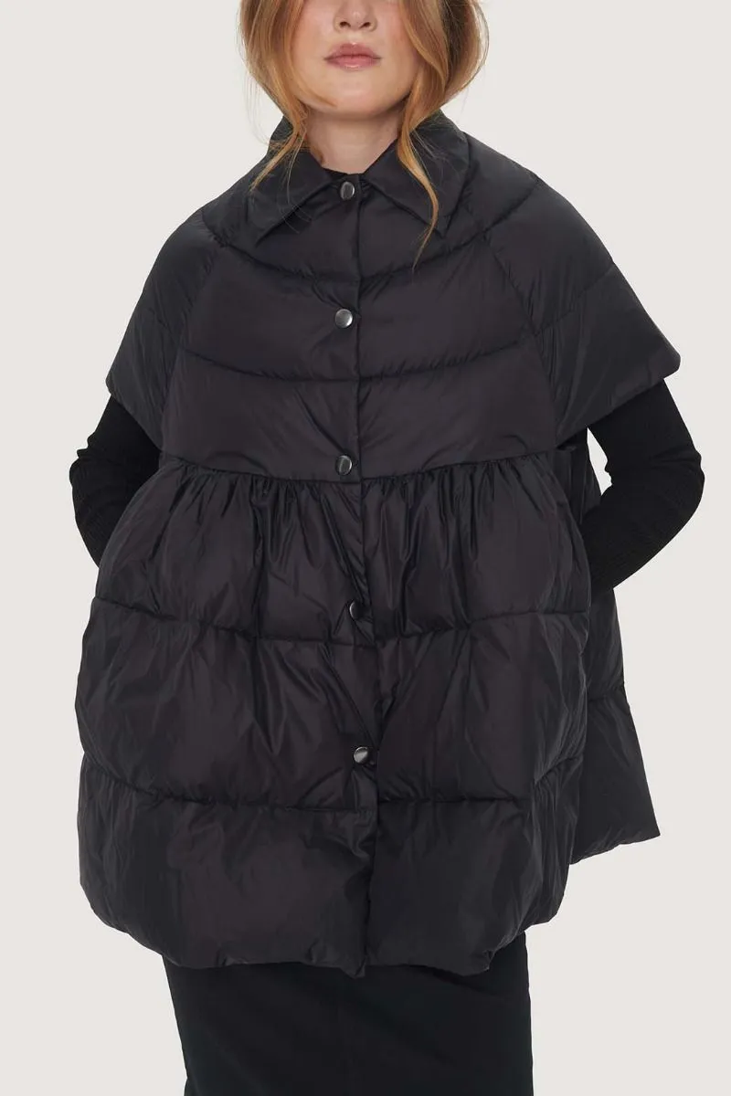 Feather Down Cape Gilet Coat