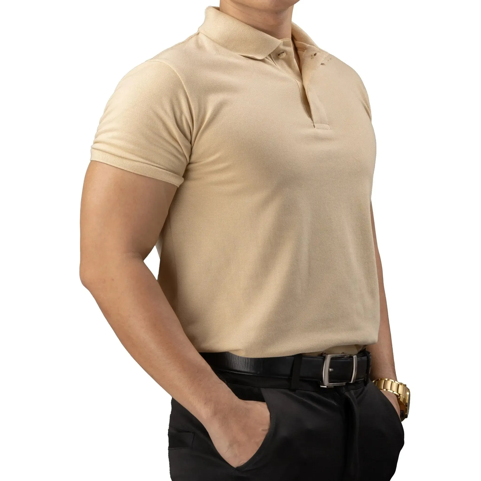 FLEXFIT Series Men's Polo - Cream