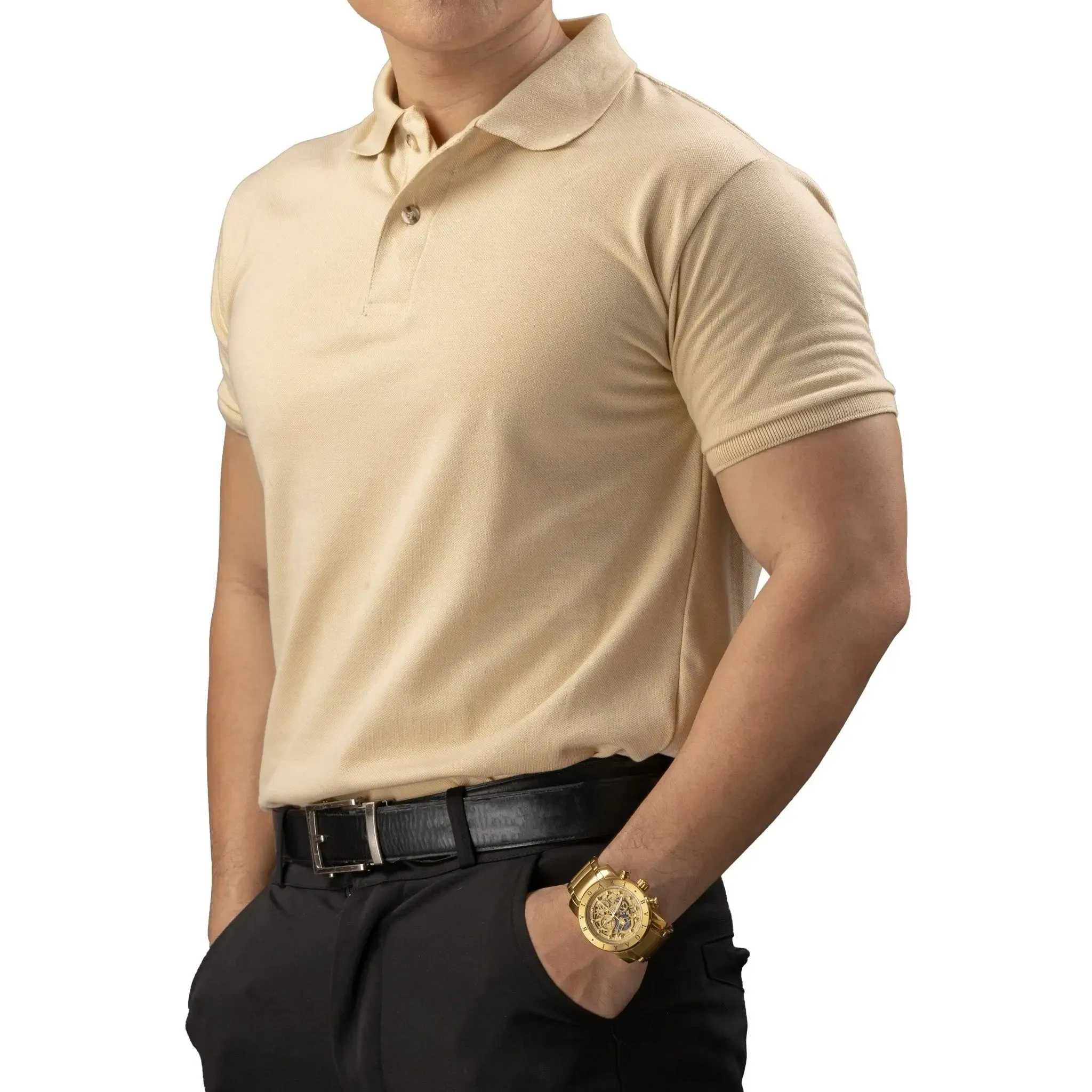 FLEXFIT Series Men's Polo - Cream