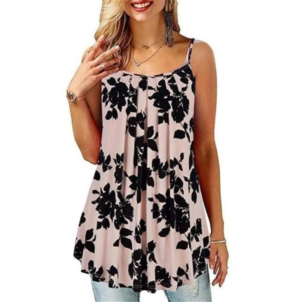 Floral Print Casual Loose Tank