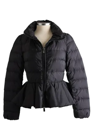 Flounce Hem Down Puffer Jacket