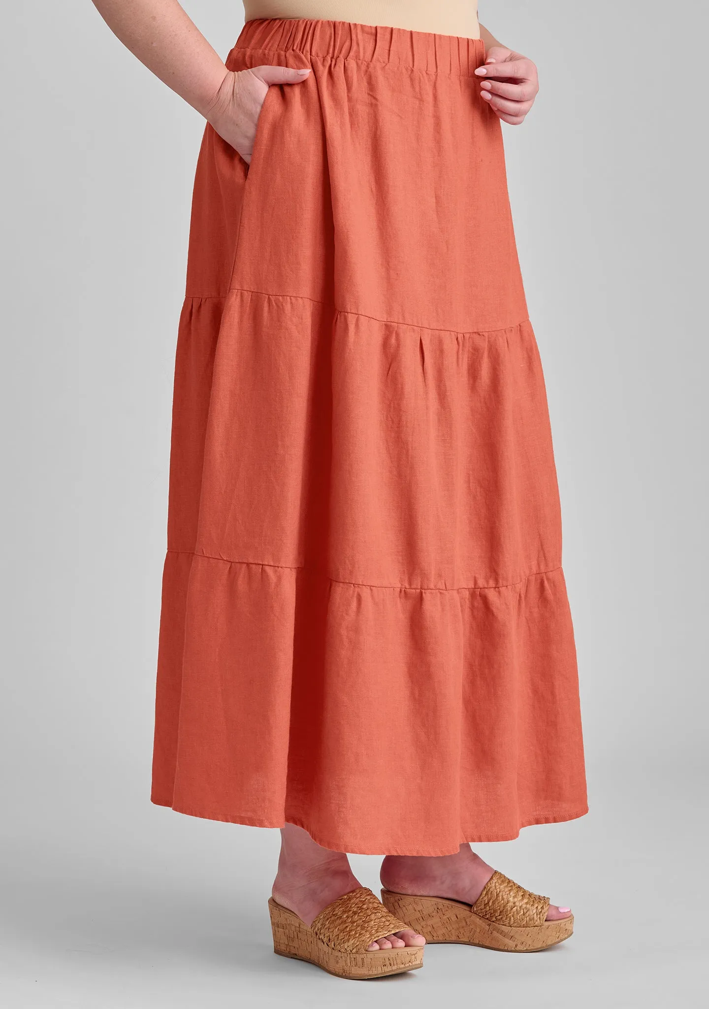 Gaia Skirt - Linen Maxi Skirt