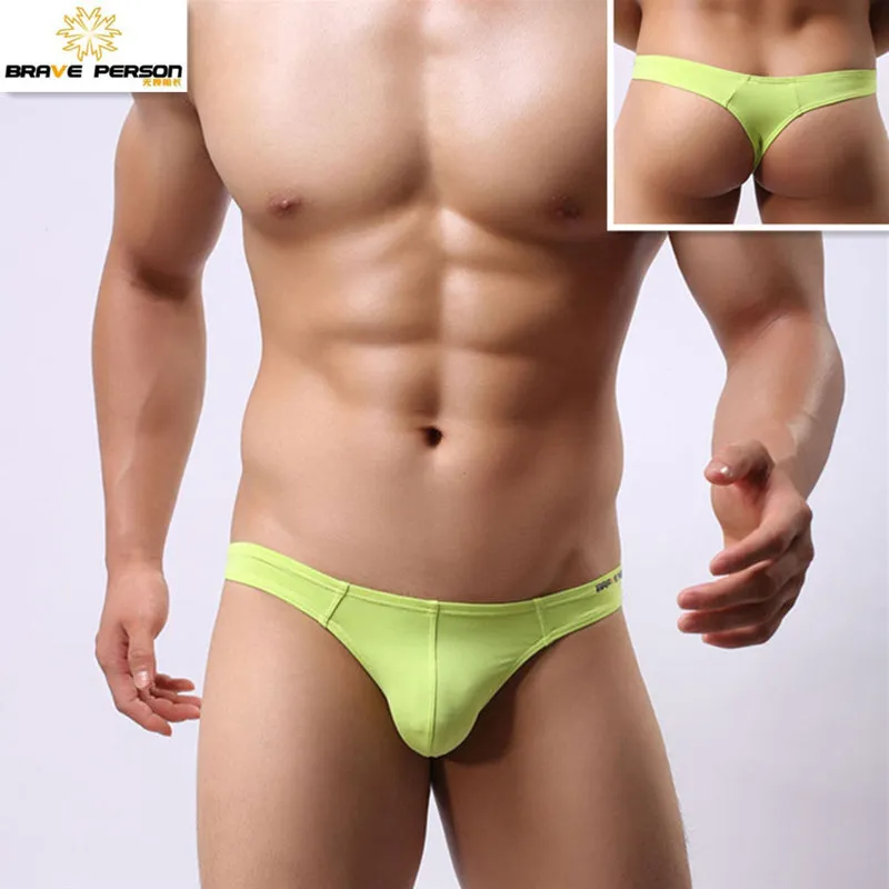 Genuine Brand BRAVE PERSON New Arrival Sexy Underwear Men's G-Strings Thongs Men Fashion Jockstrap Mini Briefs Bikini T-back