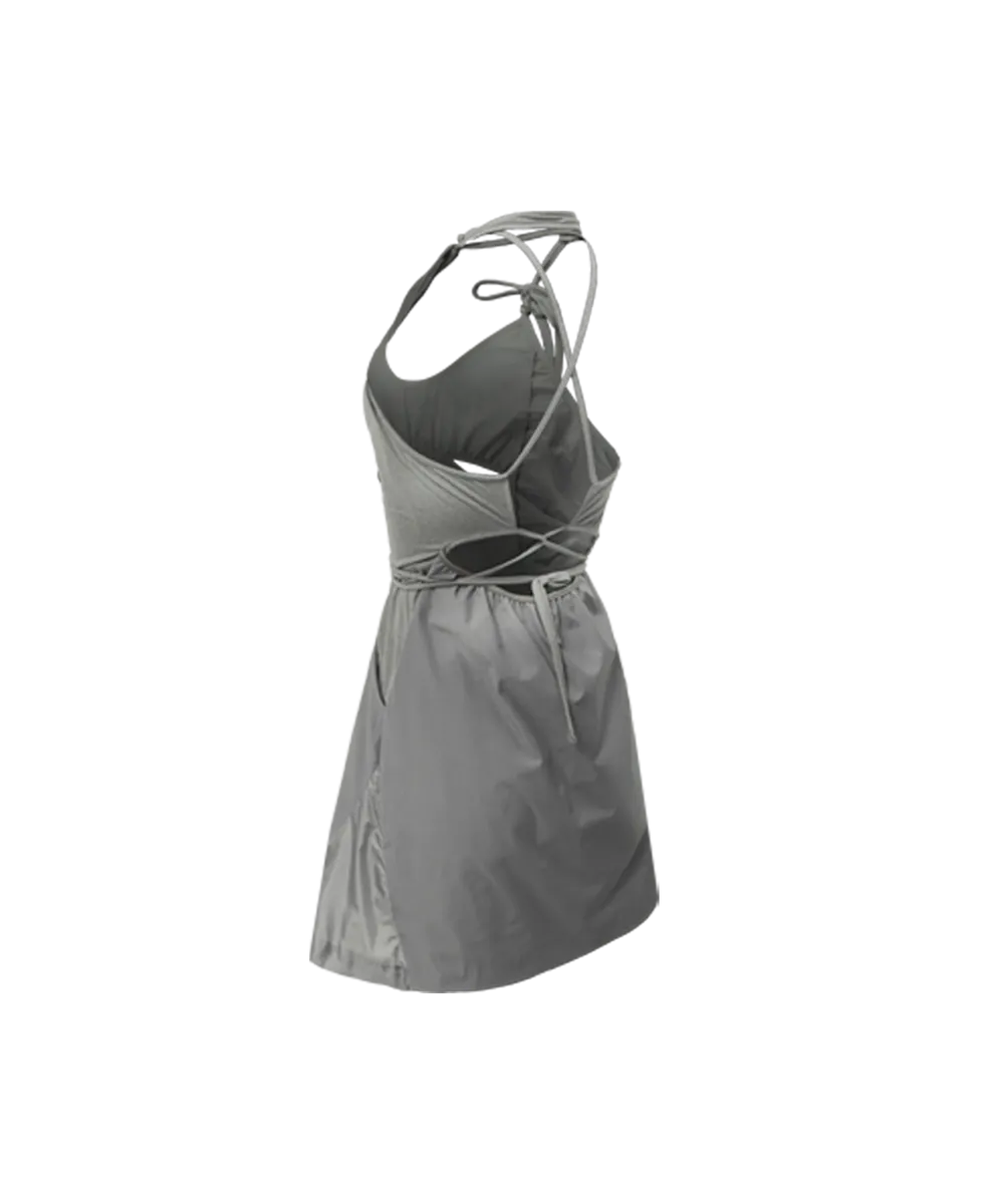 Halter neck apron dress