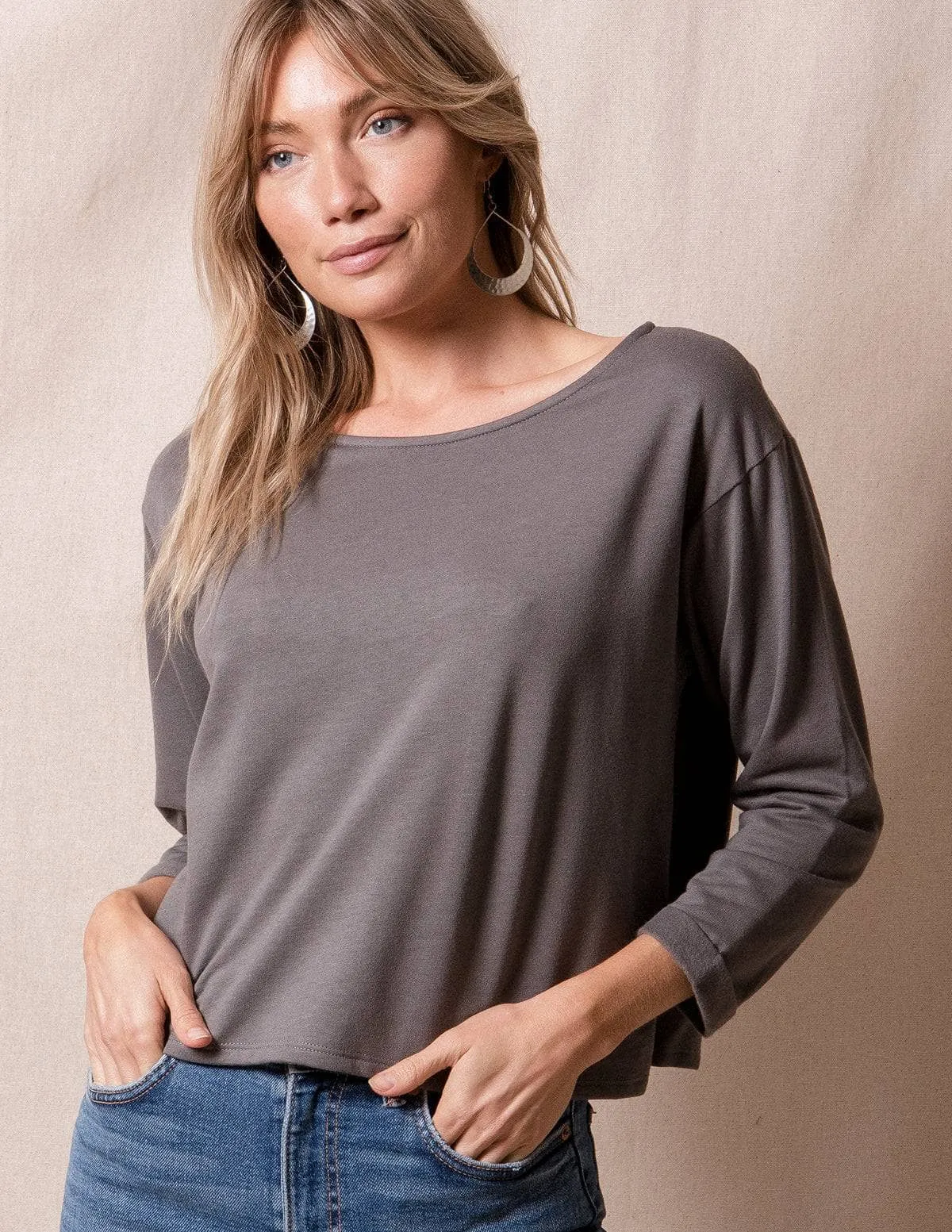 Hemp Fleece Cropped Tee