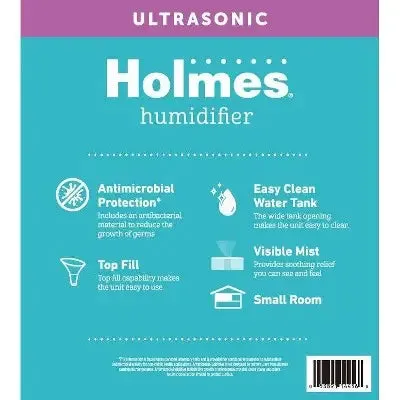 Holmes 0.36gal Antimicrobial Top Fill Ultrasonic Cool Mist Humidifier