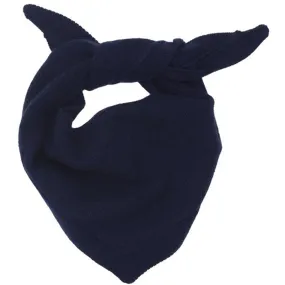 HOLMM Navy Foty Cashmere Knit Scarf