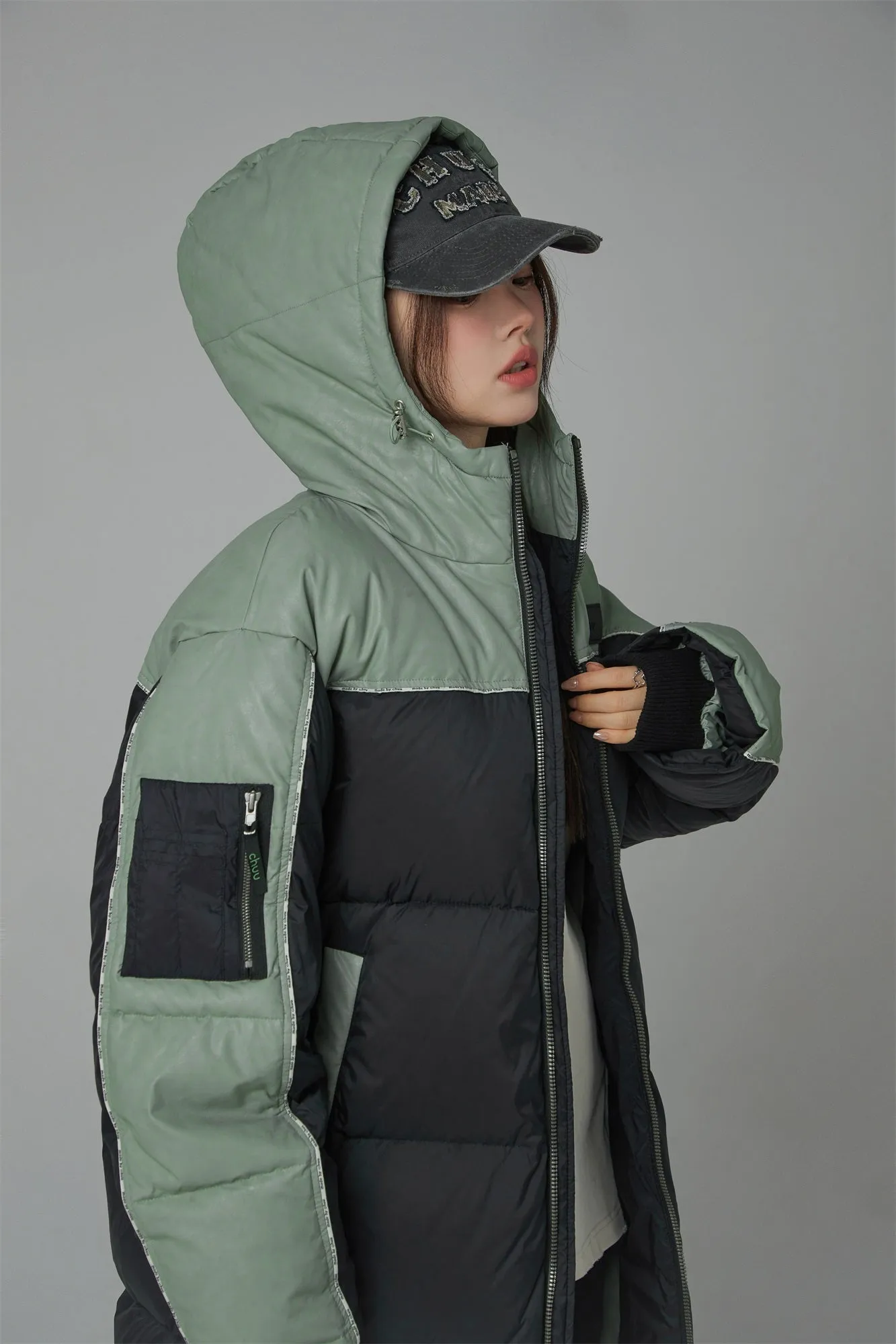 Hoodie Duck Down Long Padding Coat