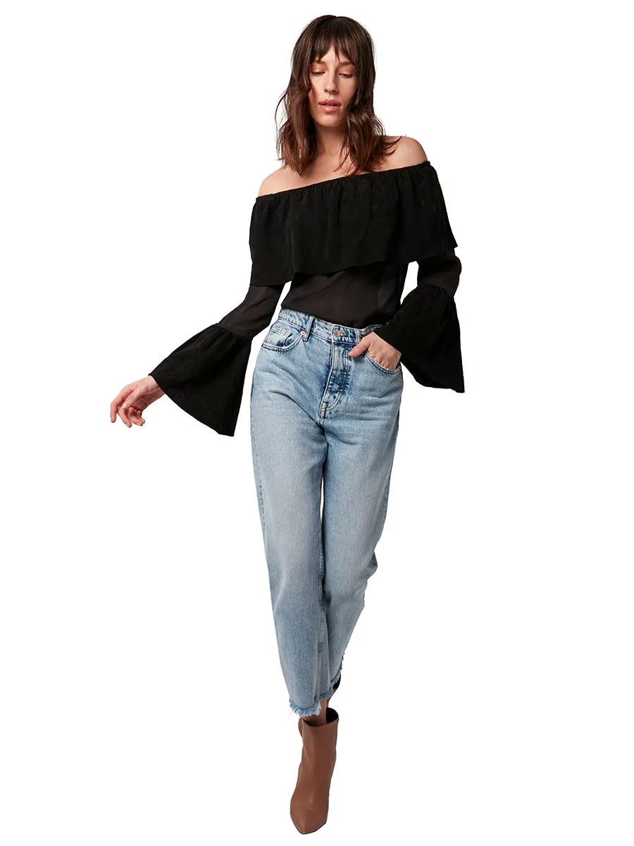 INES SUEDE TOP