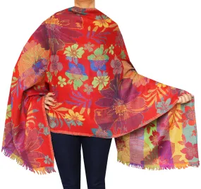 Jamawar Scarf Wool Shawl Womens Wrap India Clothing (76 x 28 inches)