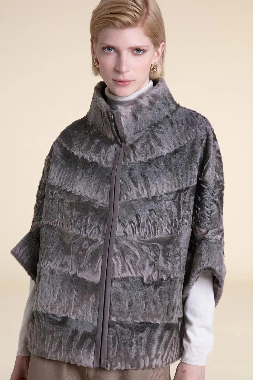 Karakul lamb fur coat