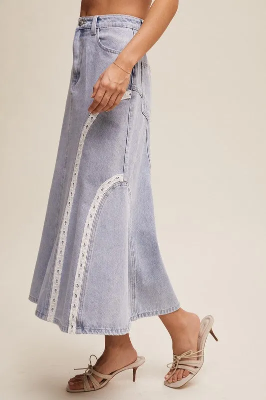 Kennedy Mermaid Denim Skirt