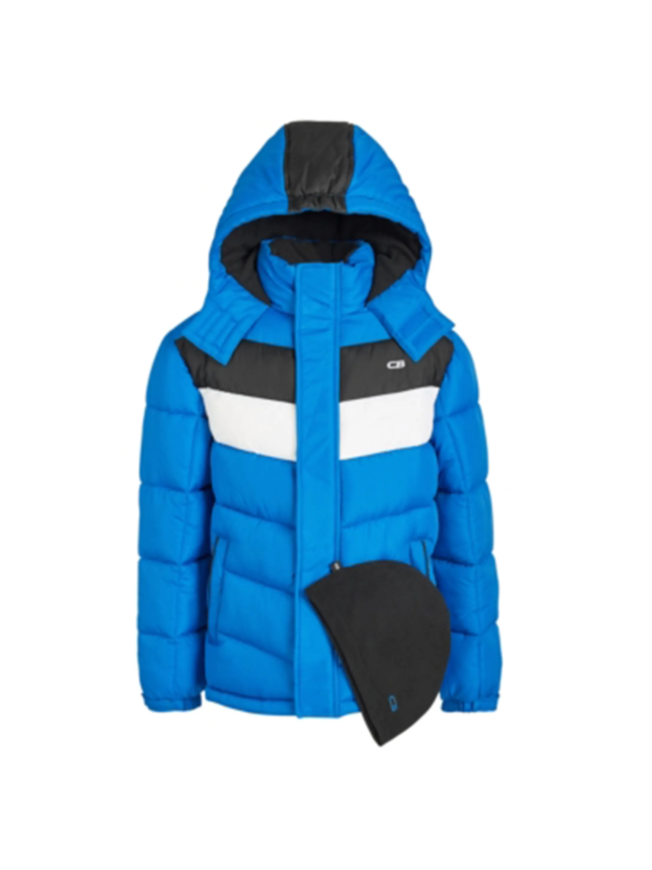 Kids Boy's Colorblocked Puffer Jacket,Blue