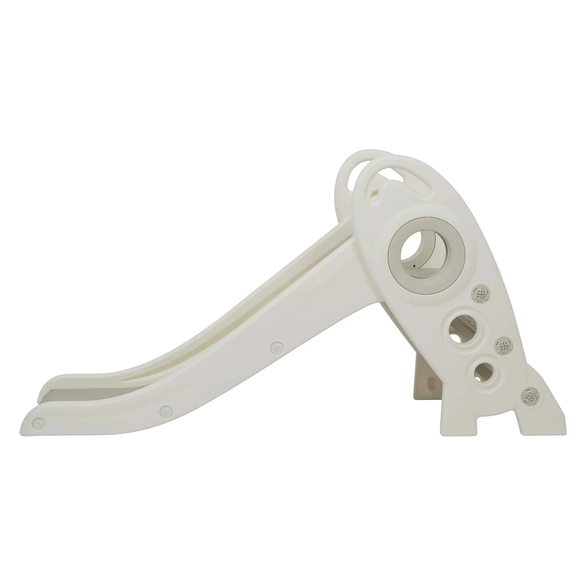 Kids Foldable Rocket Slide - White & Grey