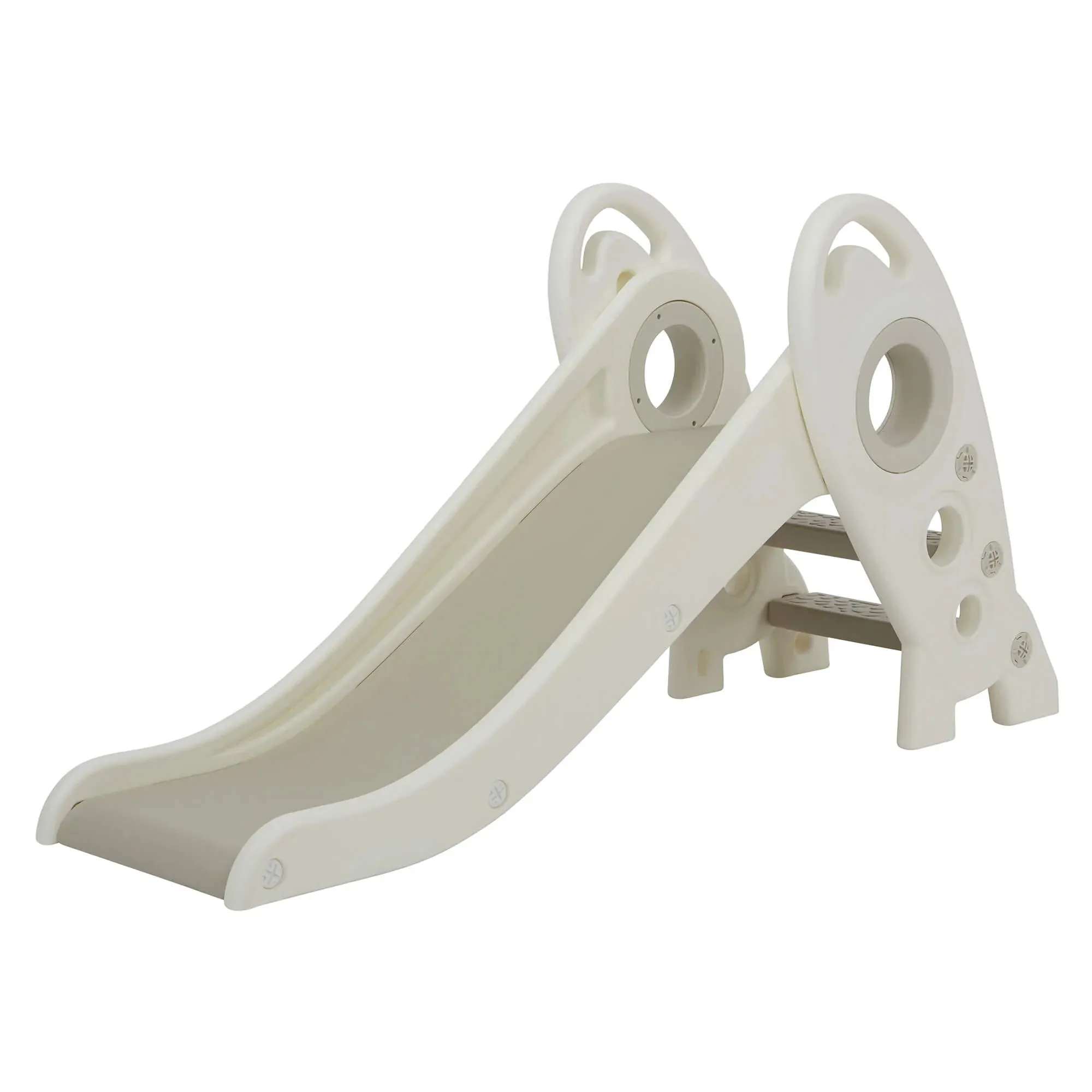 Kids Foldable Rocket Slide - White & Grey