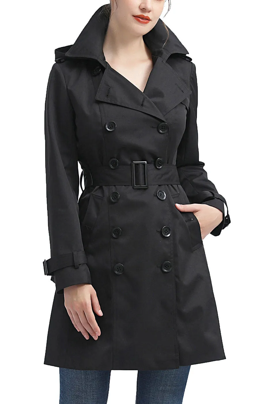 Kimi   Kai Women's "Adley" Waterproof Hooded Trench Coat