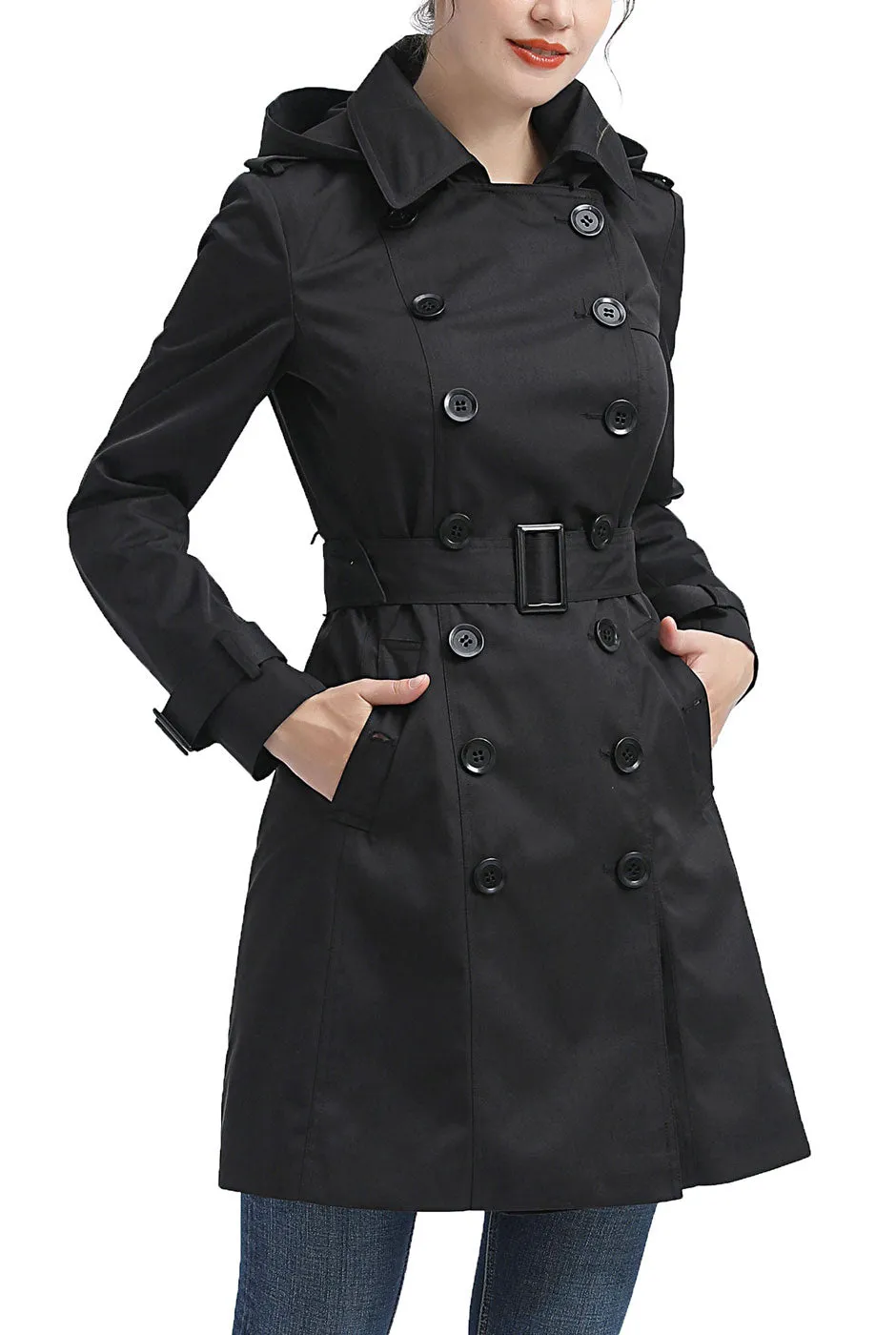 Kimi   Kai Women's "Adley" Waterproof Hooded Trench Coat