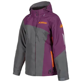 Klim  Womens Allure Snowmobile Jacket Waterproof Insulated Deep Purple Asphalt