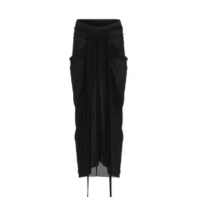 Knit Jersey Skirt in Black