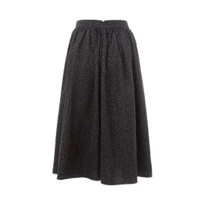 Lardini Elegant Black Polyethylene Midi Skirt