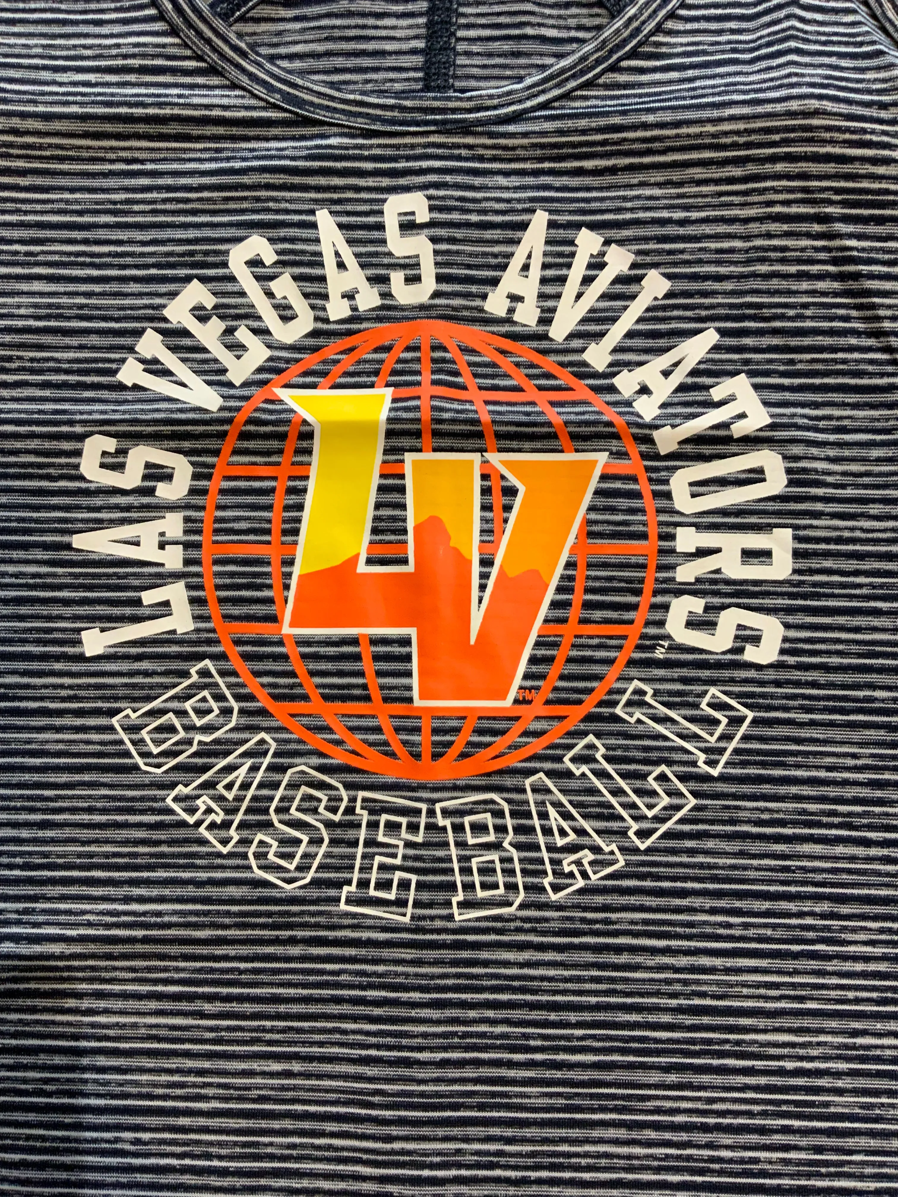 Las Vegas Aviators Women's Navy & White Striped Tank Top