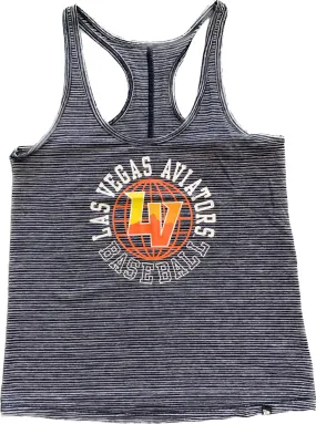 Las Vegas Aviators Women's Navy & White Striped Tank Top