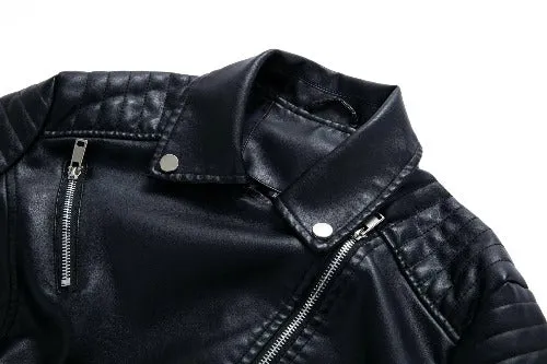 Leather Jacket Women Autumn Winter Leather Jackets Women Long Sleeve Zipper Slim Motor Biker Leather Coat Female Outwear