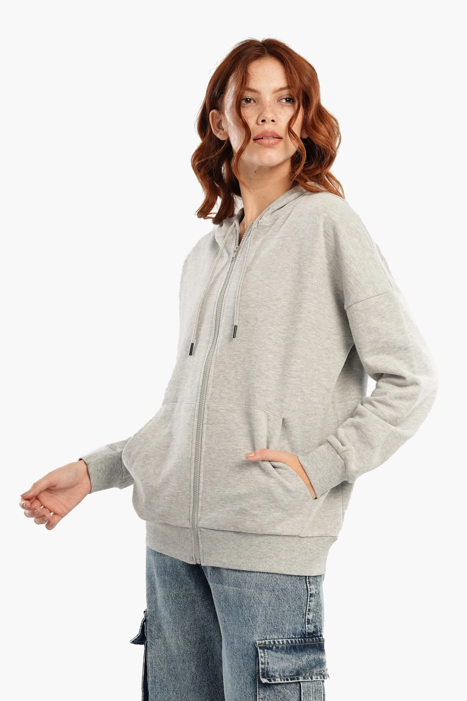 Lounge Hoodie with Zipper Closure