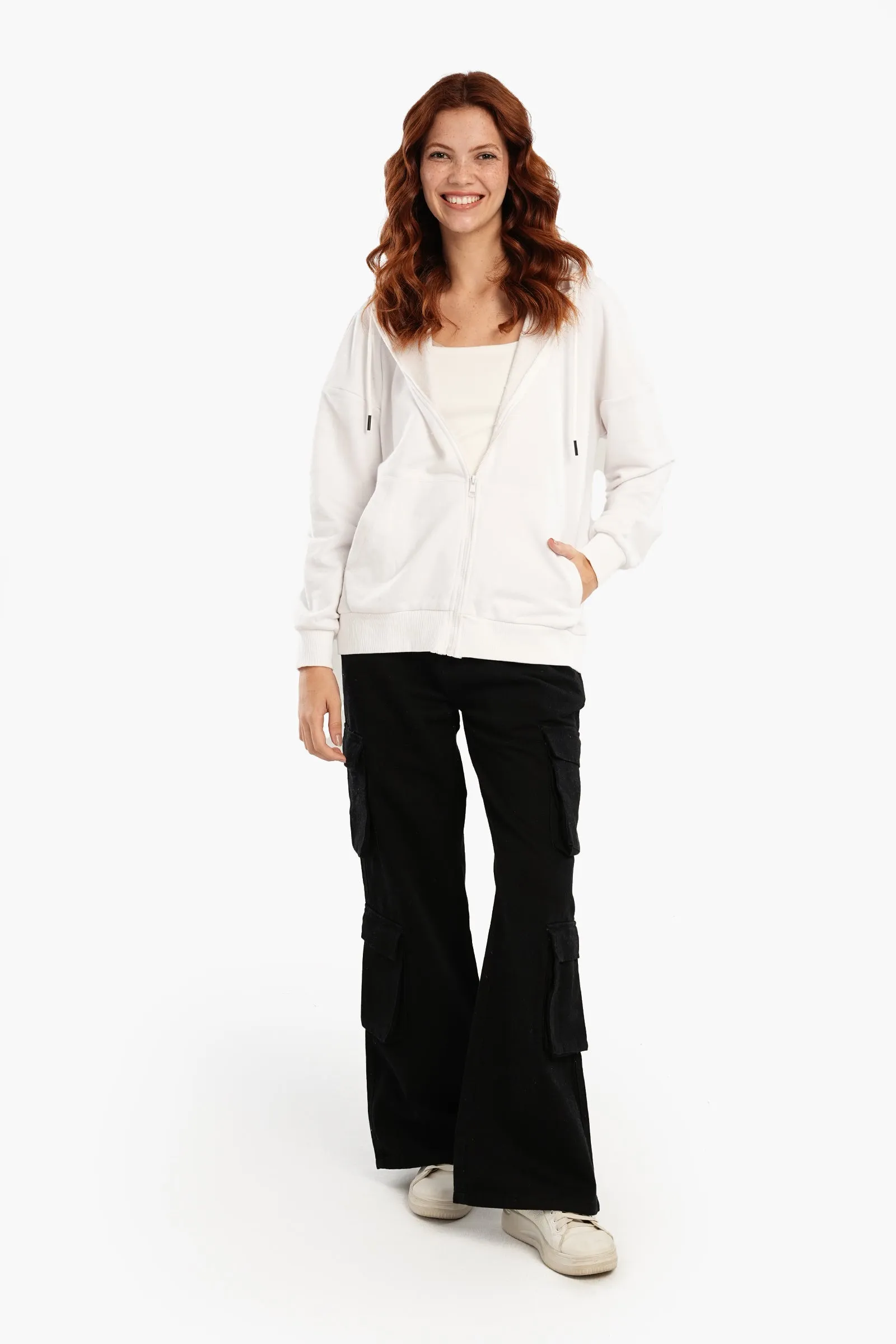 Lounge Hoodie with Zipper Closure