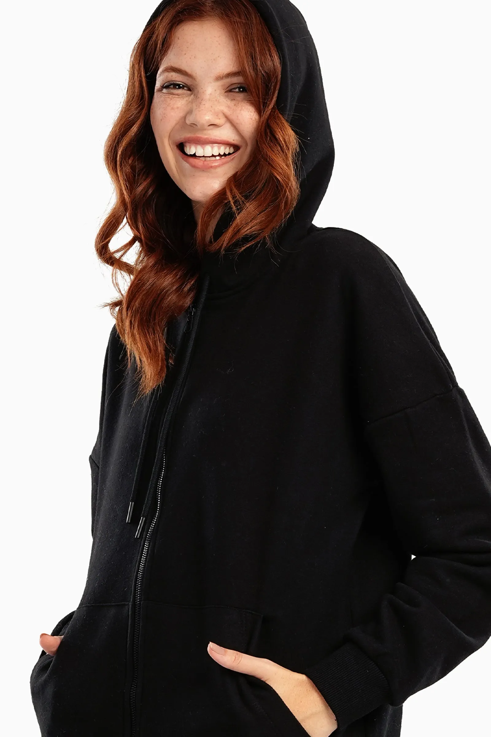 Lounge Hoodie with Zipper Closure