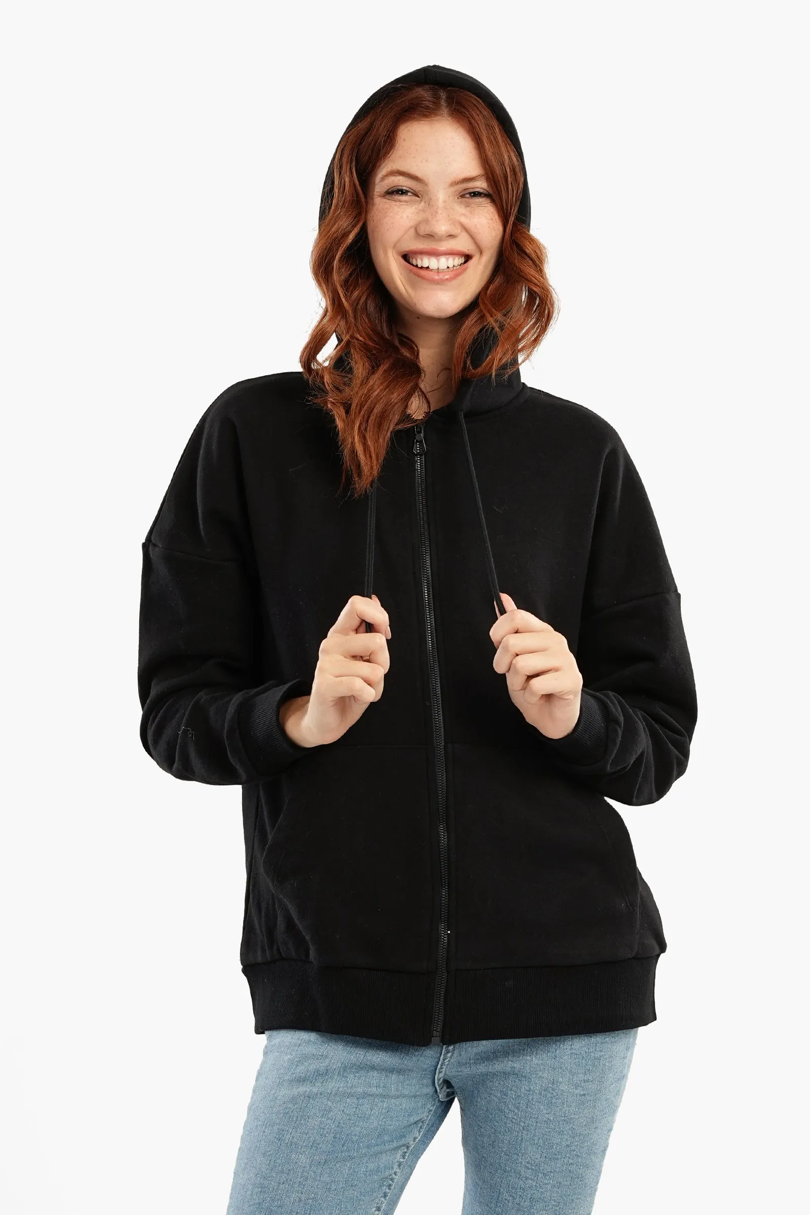 Lounge Hoodie with Zipper Closure