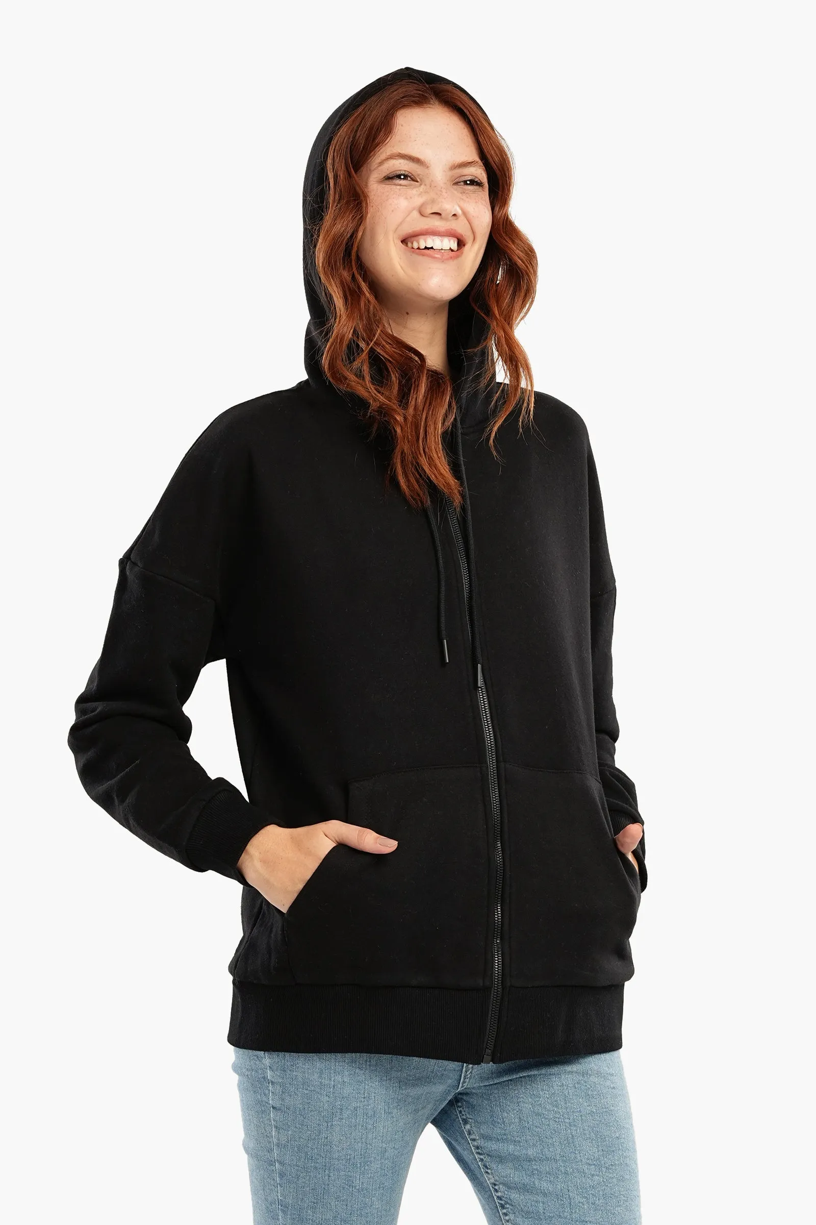 Lounge Hoodie with Zipper Closure