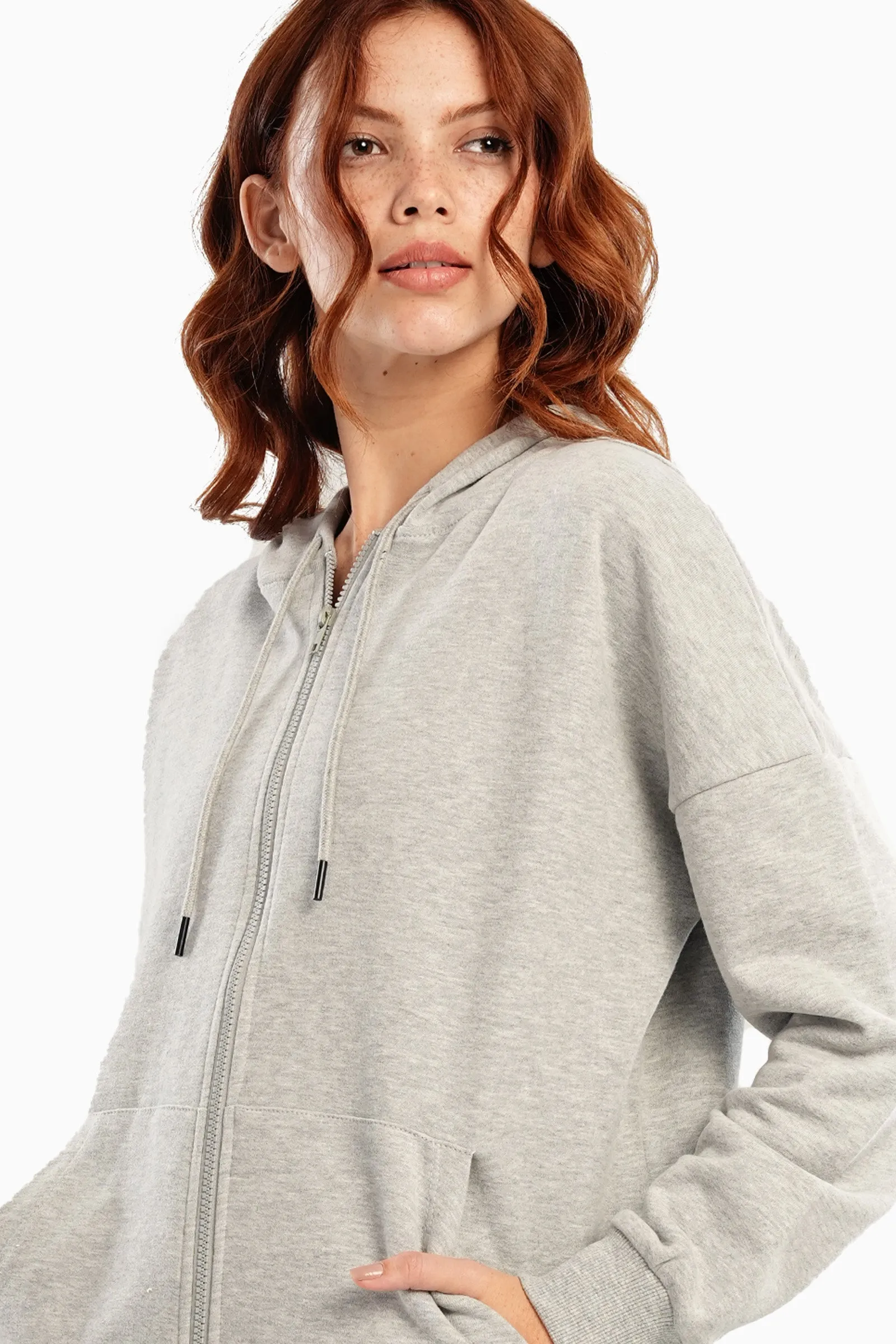 Lounge Hoodie with Zipper Closure