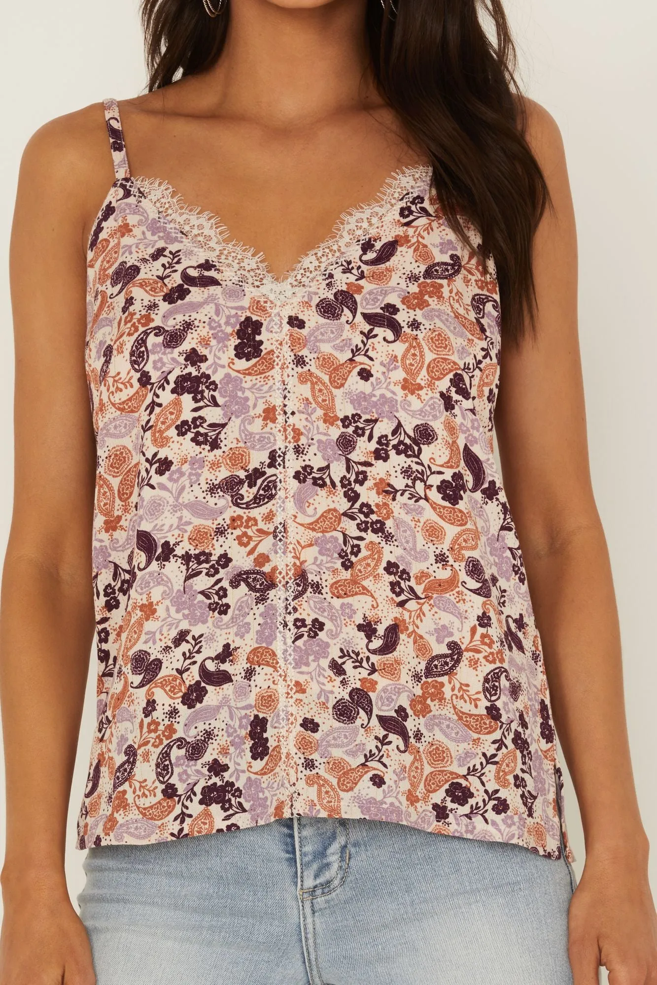 Lurex Little Lace Tank Top