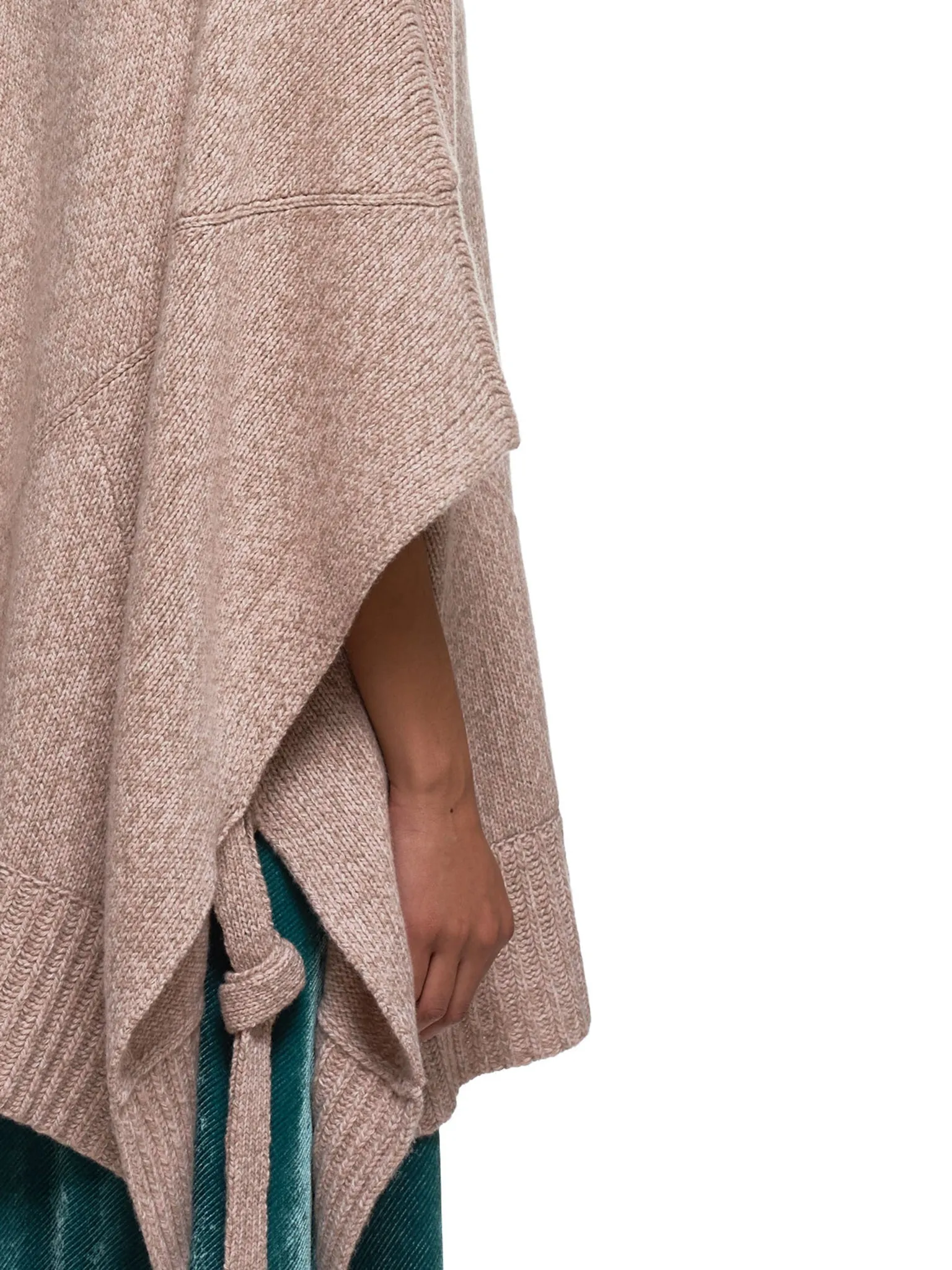 Marta Knit Poncho (15RC8079-LIGHT-PINK-CAMEL)