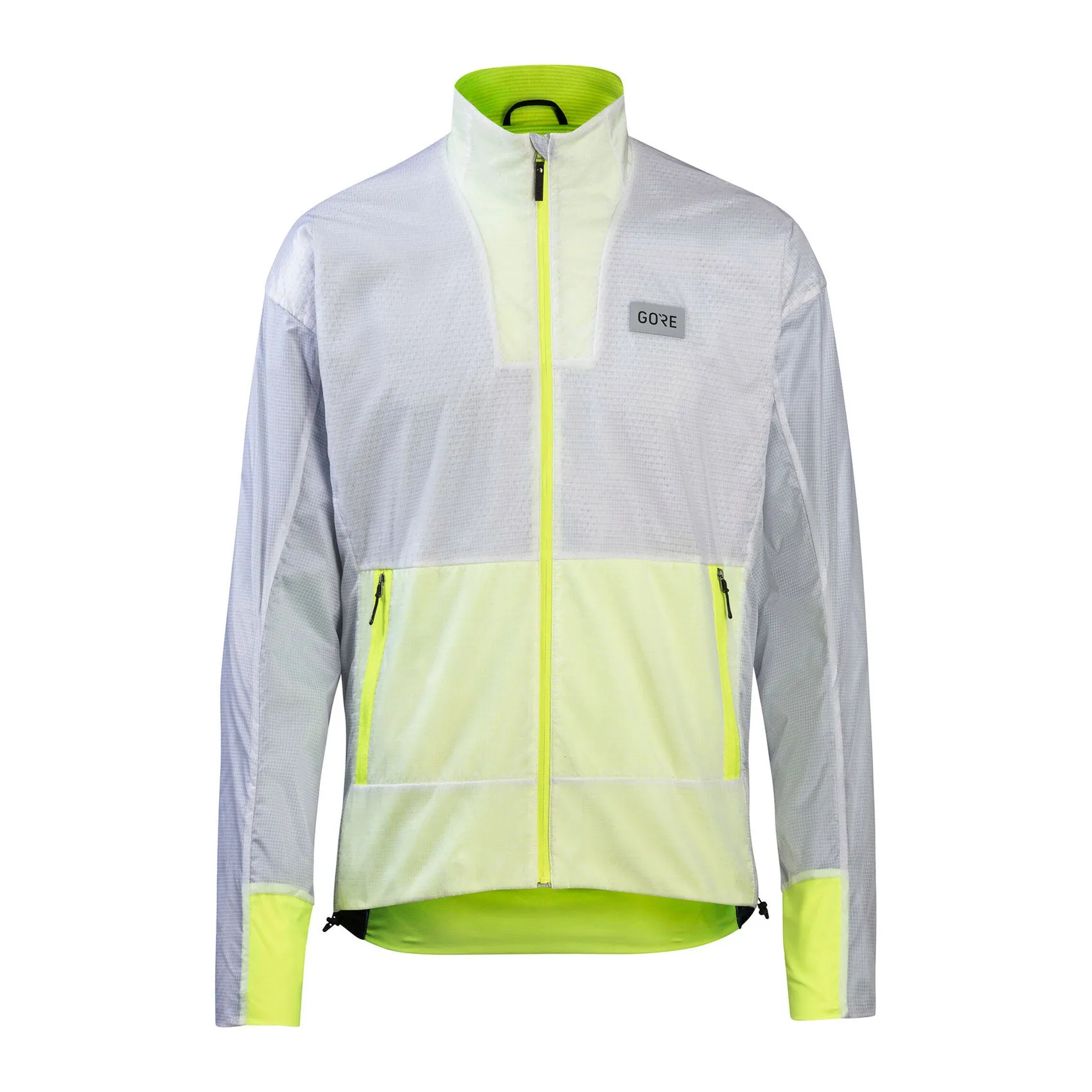 Men's Drive Jacket - White/Neon Yellow