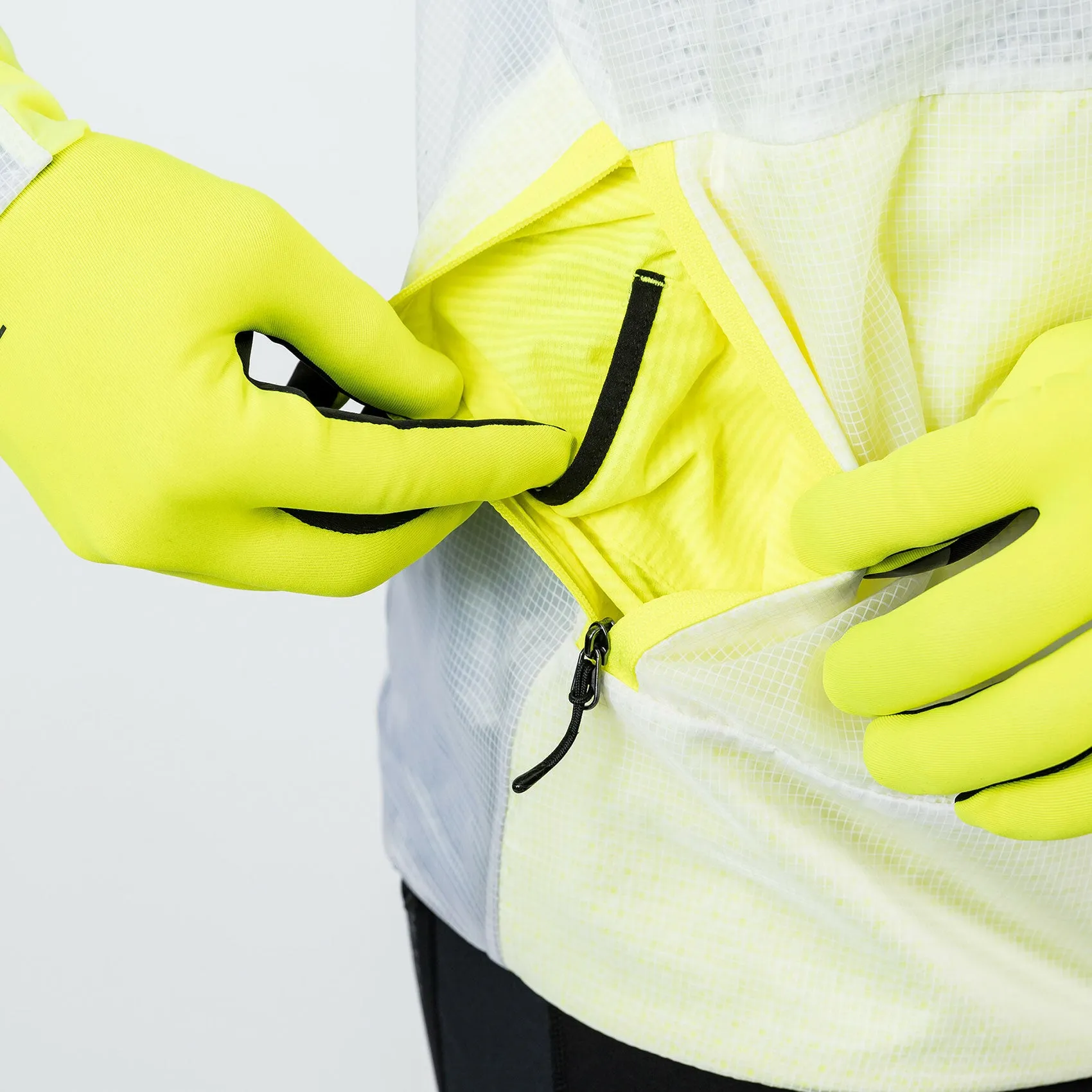 Men's Drive Jacket - White/Neon Yellow