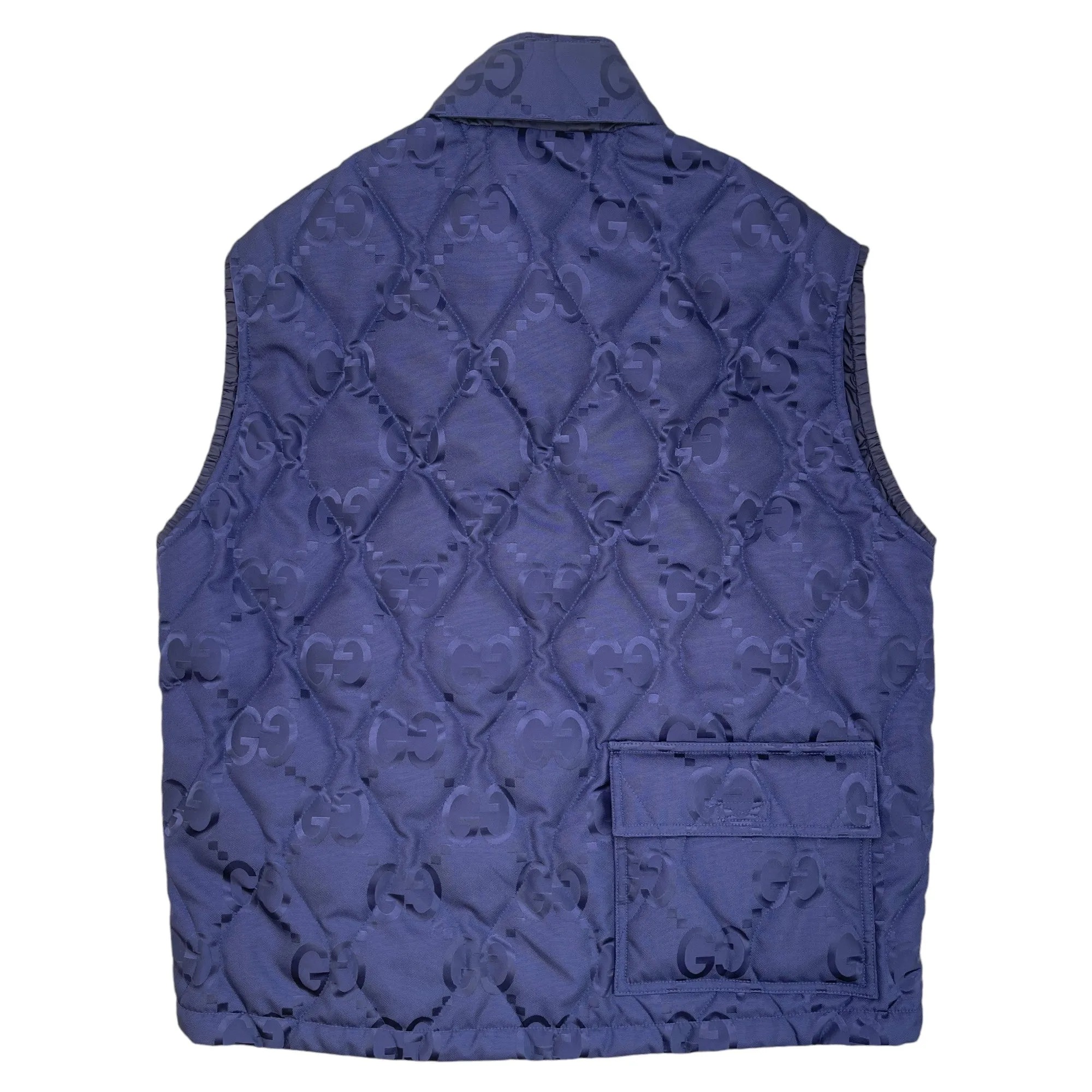 Men's Gg Jumbo Monogram Gilet Navy Size IT 48 / M