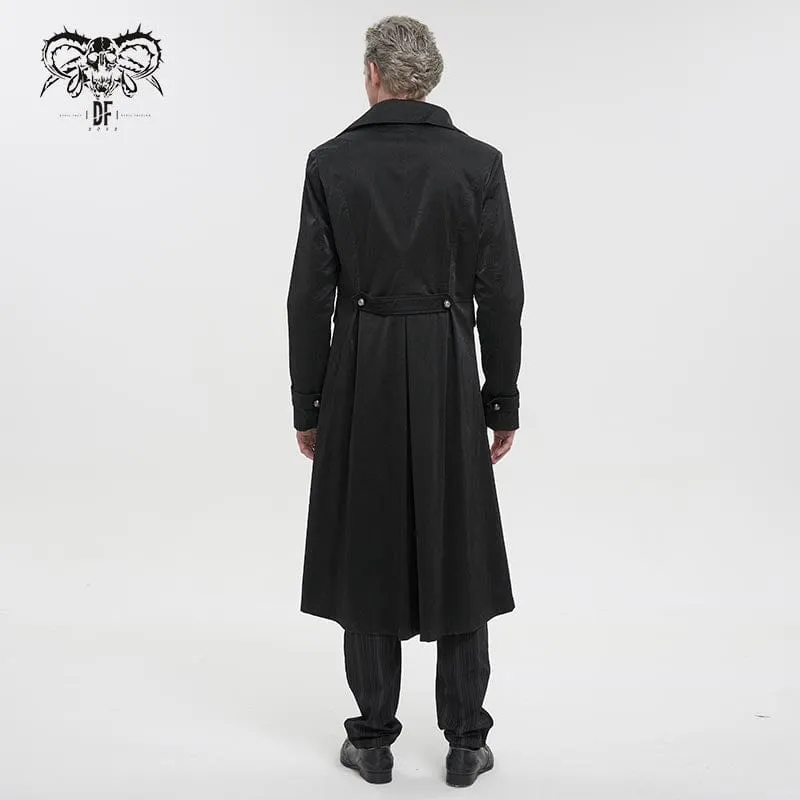 Men's Gothic Turn-down Collar Cross Zipper Coat