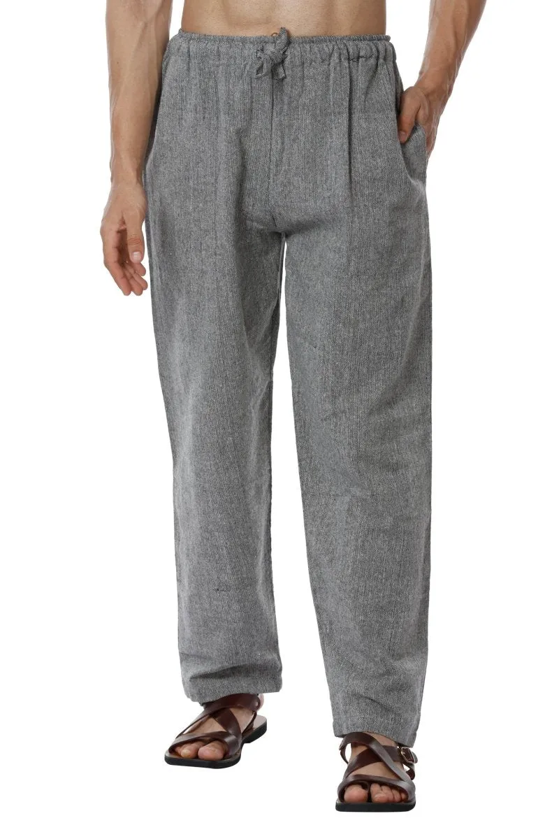 Men's Pyjama Pack of 2 | Grey & Melange Grey | Fits Waist Sizes 28" to 36"