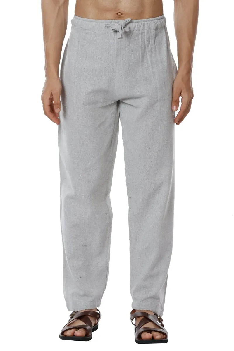 Men's Pyjama Pack of 2 | Grey & Melange Grey | Fits Waist Sizes 28" to 36"