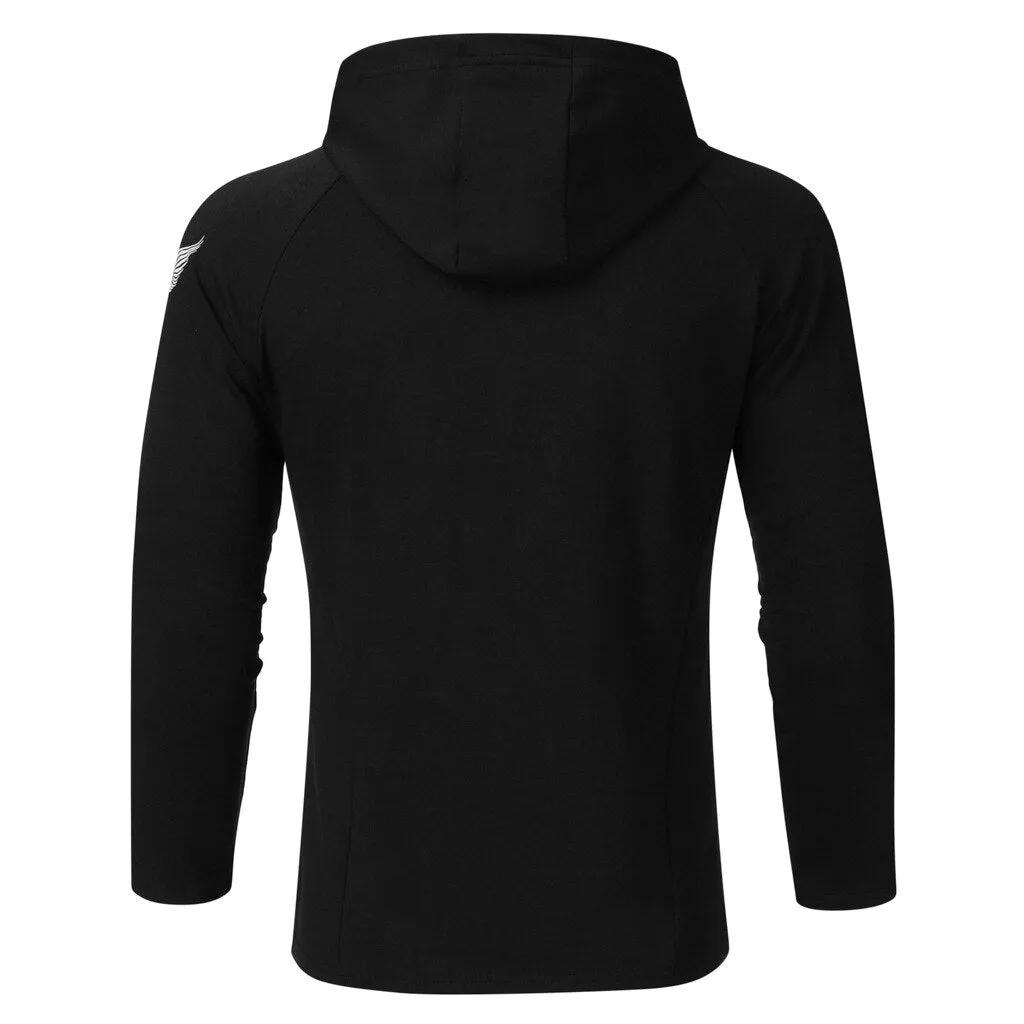 Men's Sports Hoodie Jacket with Zip Closure