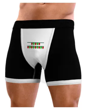 Merry Christmas Lights Red and Green Mens Boxer Brief Underwear