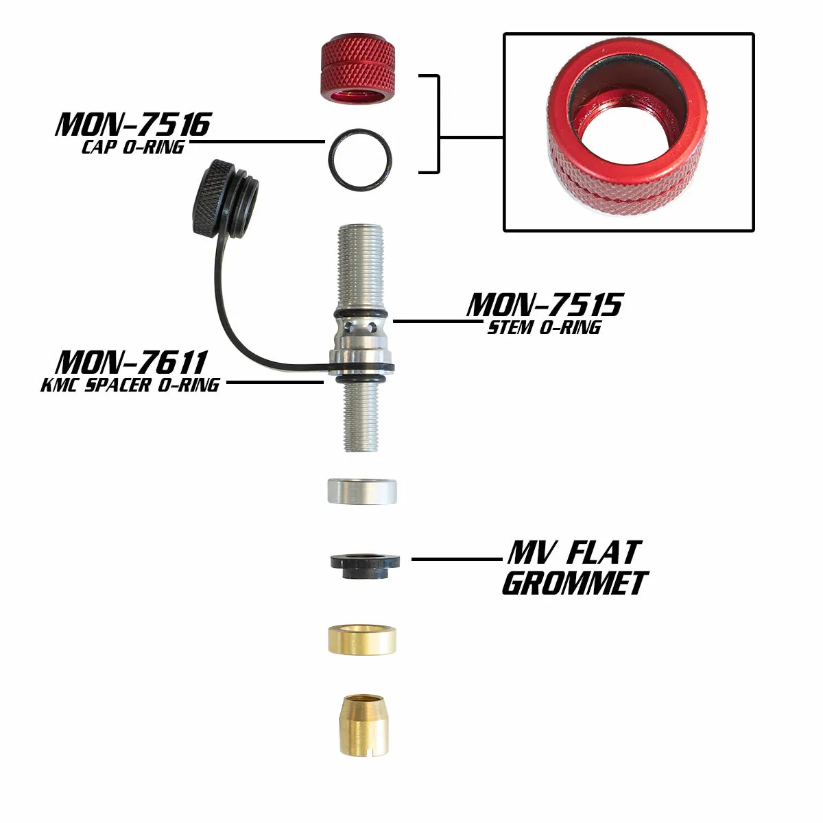 Monster Valve Rebuild Kit (x5)