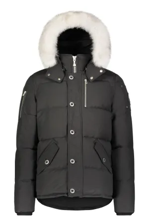 Moose Knuckles Mens 3Q Jacket in Black with Natural Fox Fur