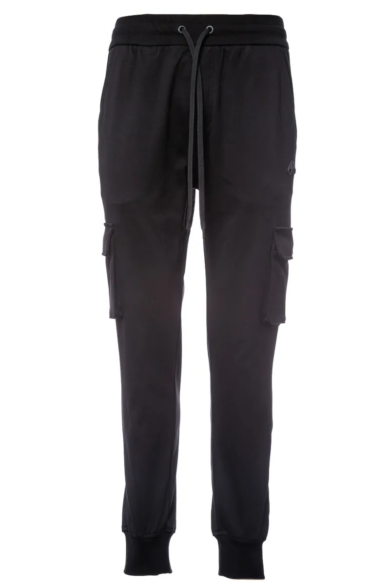 Moose Knuckles Seaside Cargo Jogger Sweat Pant in Black