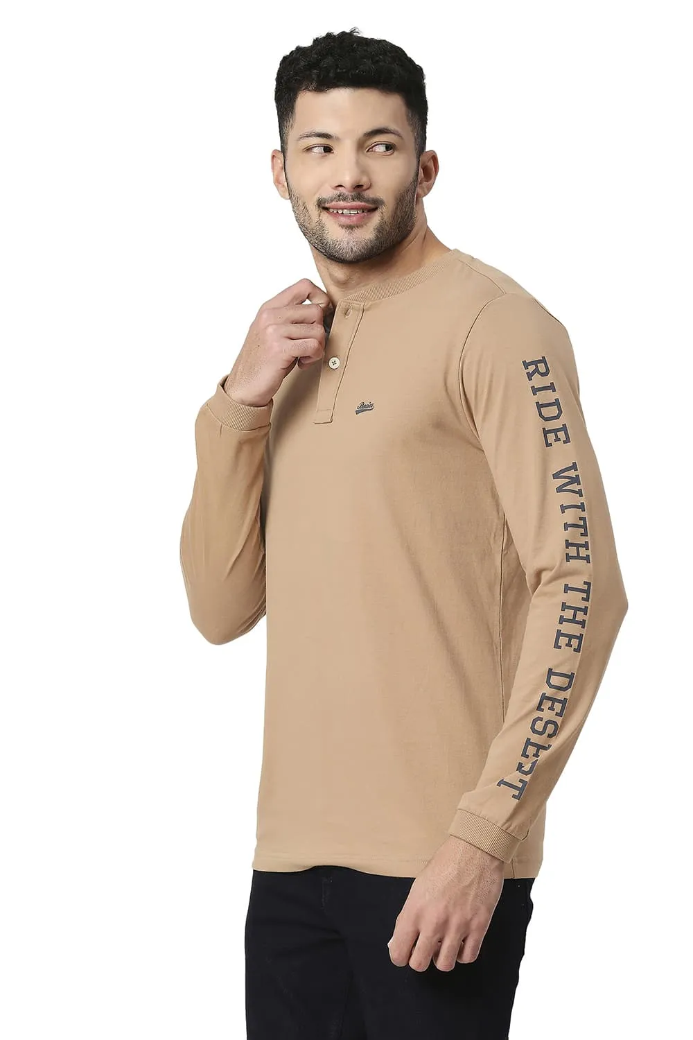 Muscle Fit Cotton Henley T-shirt